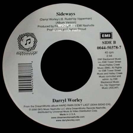 Darryl Worley - I Miss My Friend / Sideways side B