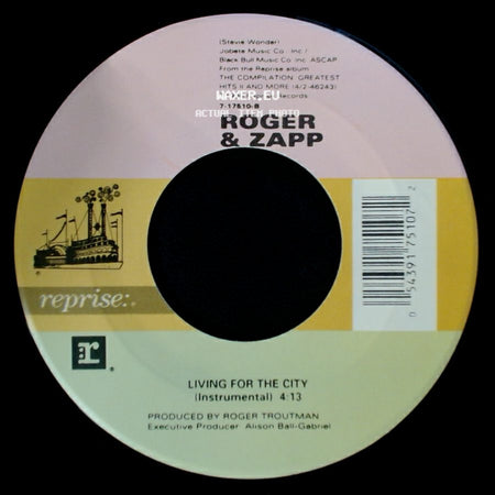 Roger & Zapp - Living For The City / Living For The City (Instrumental) side B