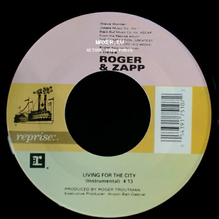 Roger & Zapp - Living For The City / Living For The City (Instrumental) side B
