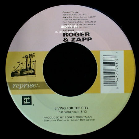 Roger & Zapp - Living For The City (Instrumental) / Living For The City side A