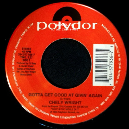 Chely Wright - The Love That We Lost / Gotta Get Good At Givin' Again side B