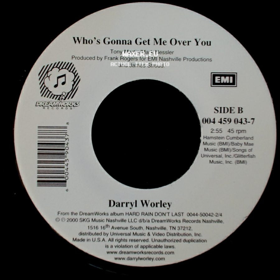 Darryl Worley - When You Need My Love / Who's Gonna Get Me Over You side B