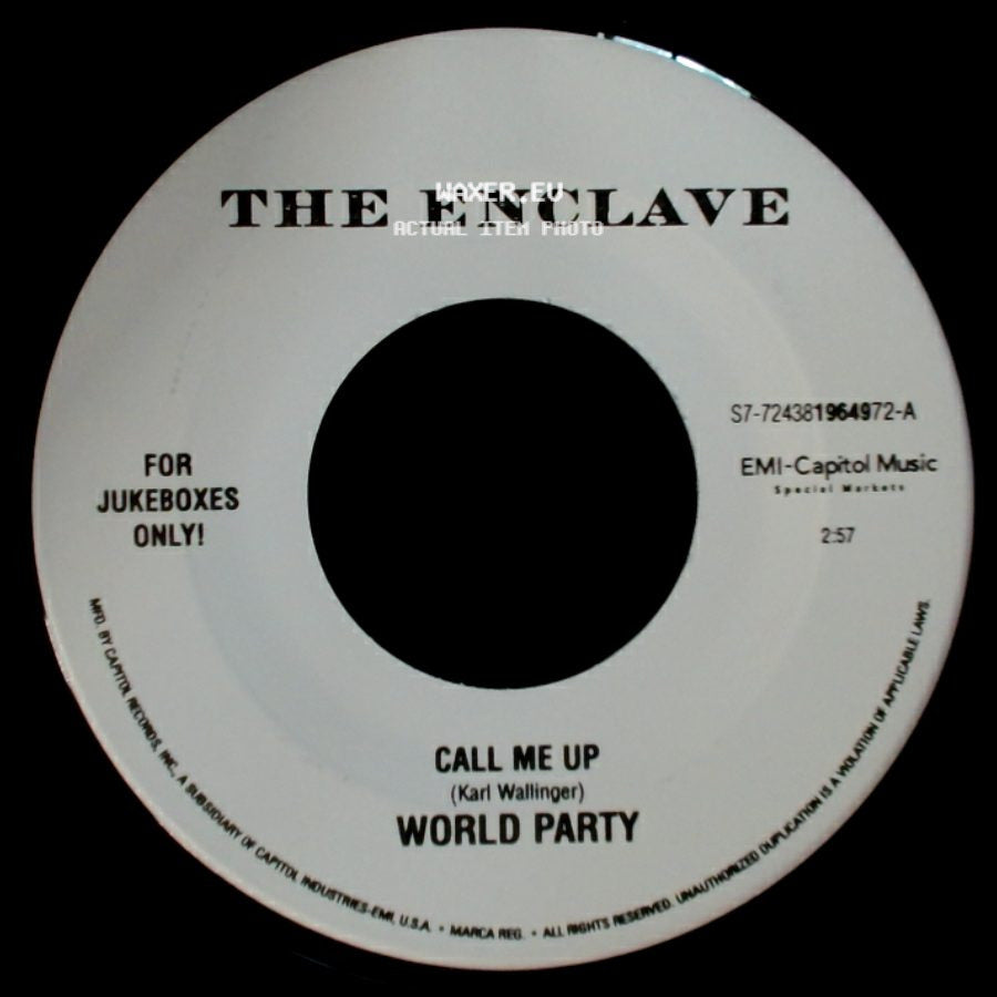 World Party - Vanity Fair / Call Me Up side B