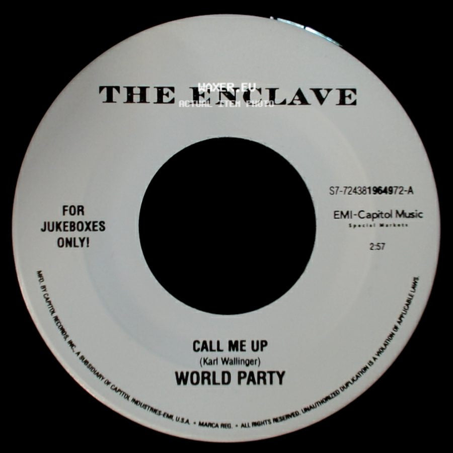 World Party - Vanity Fair / Call Me Up side B