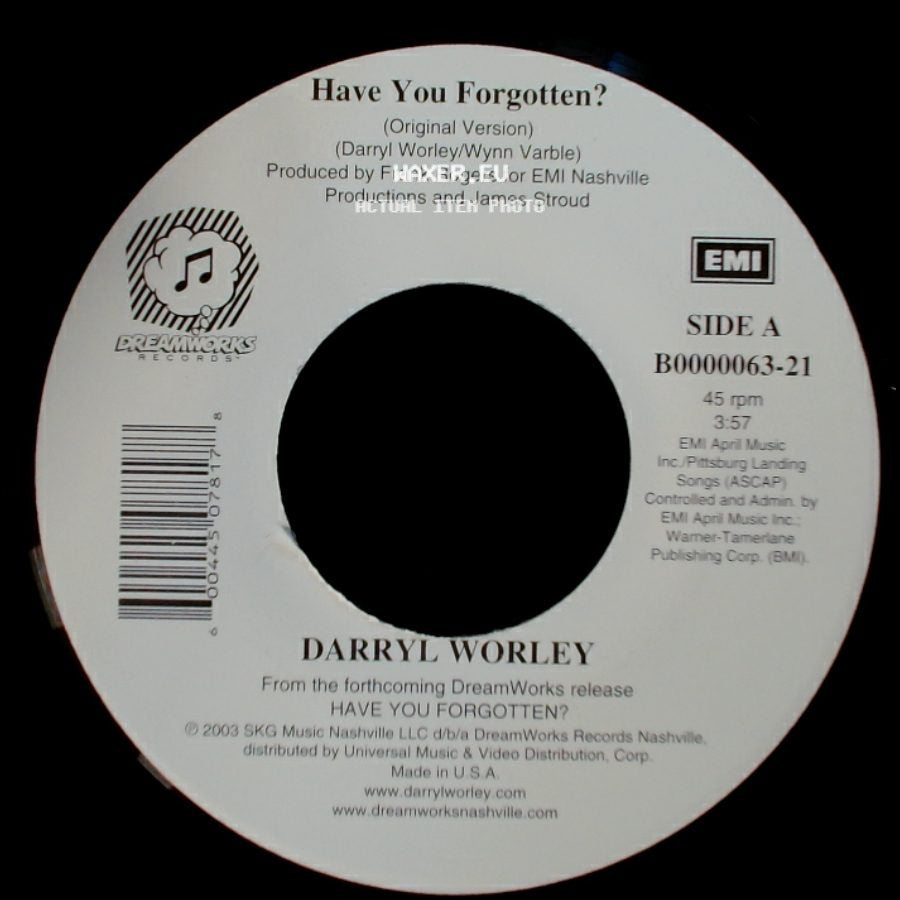 Darryl Worley - Have You Forgotten? / I Miss My Friend (Acoustic Version) side A