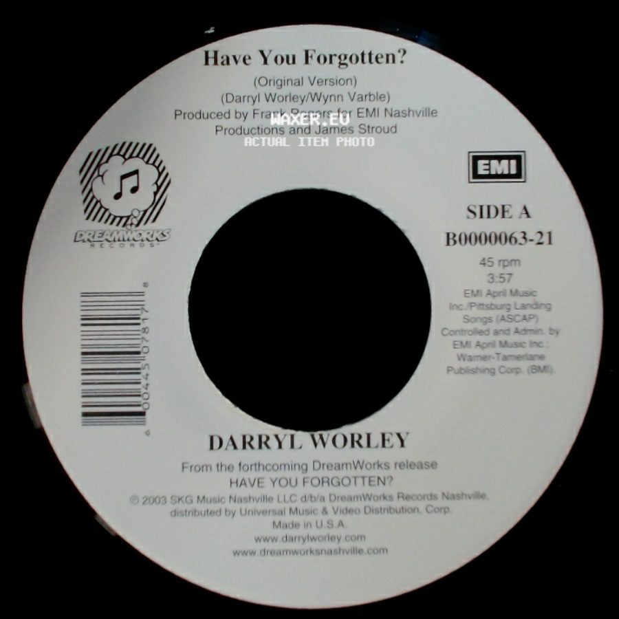 Darryl Worley - Have You Forgotten? / I Miss My Friend (Acoustic Version) side A