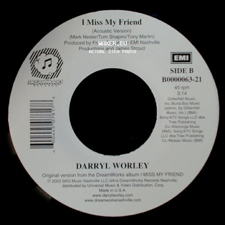 Darryl Worley - Have You Forgotten? / I Miss My Friend (Acoustic Version) side B