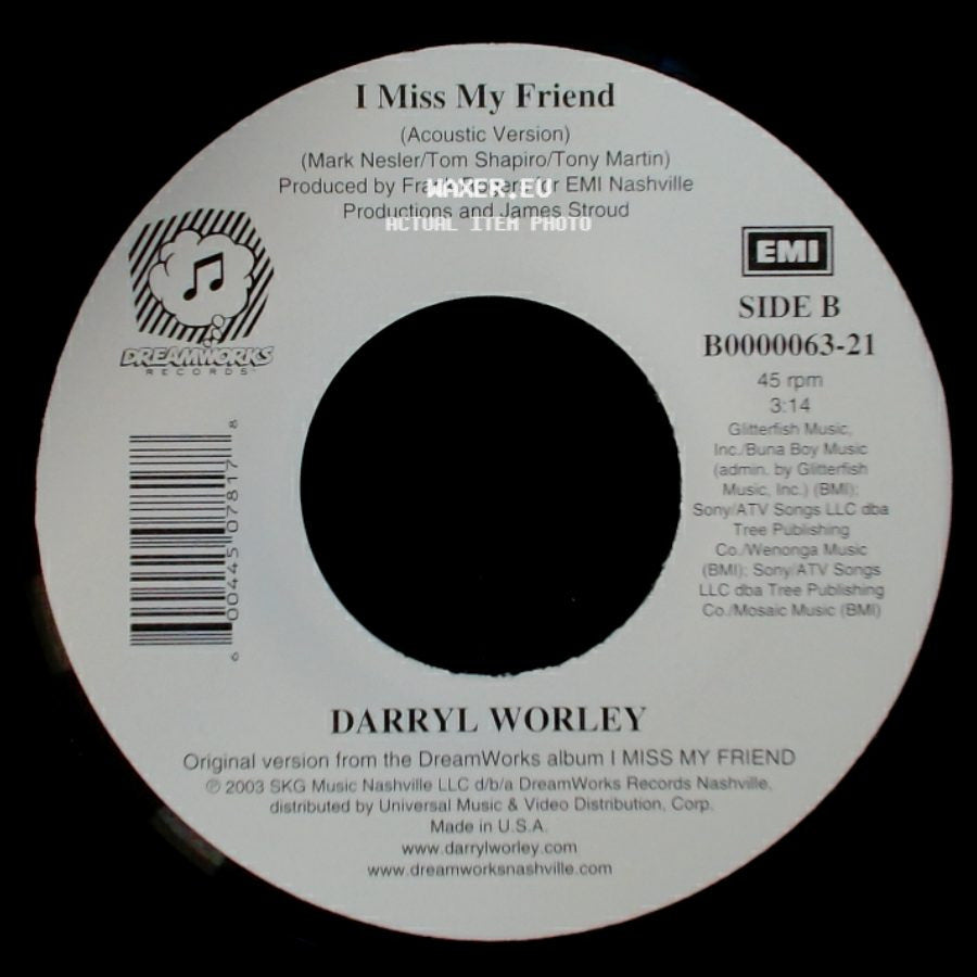 Darryl Worley - Have You Forgotten? / I Miss My Friend (Acoustic Version) side B