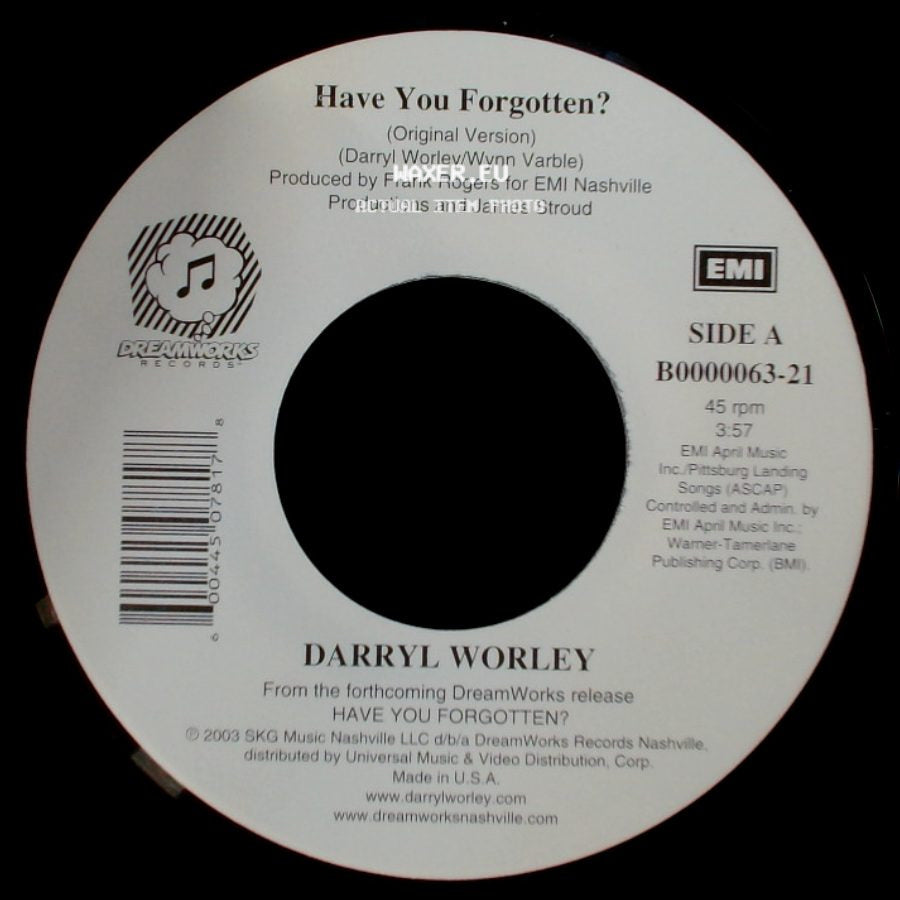 Darryl Worley - Have You Forgotten? / I Miss My Friend (Acoustic Version) side A