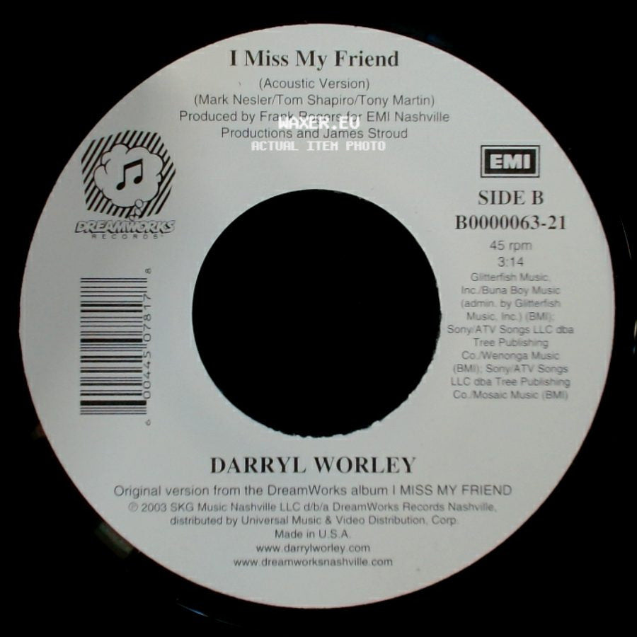 Darryl Worley - Have You Forgotten? / I Miss My Friend (Acoustic Version) side B