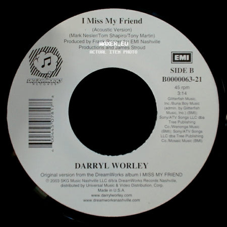 Darryl Worley - Have You Forgotten? / I Miss My Friend (Acoustic Version) side B