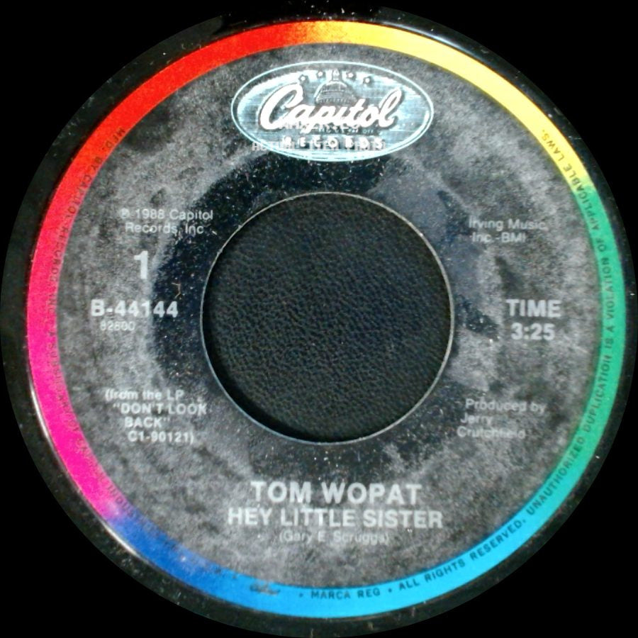 Tom Wopat - A Letter In The Fire / Hey Little Sister side B
