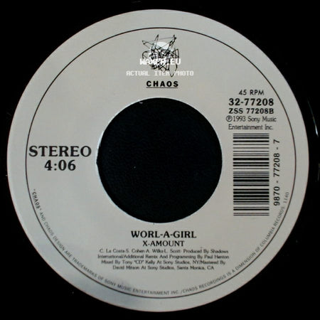 X-Amount / Worl-A-Girl - Worl-A-Girl / Jamaican Bobsledding Chant (From "Cool Runnings") side A