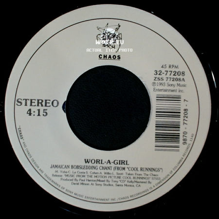 X-Amount / Worl-A-Girl - Worl-A-Girl / Jamaican Bobsledding Chant (From "Cool Runnings") side B