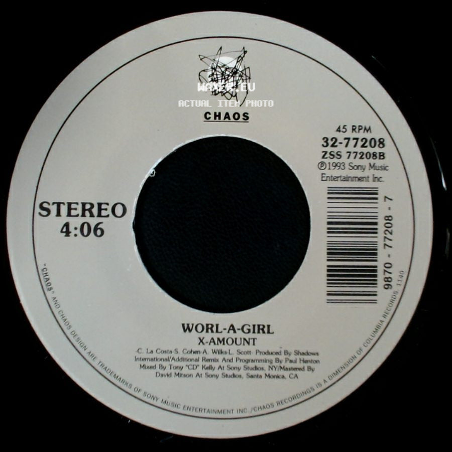 X-Amount / Worl-A-Girl - Worl-A-Girl / Jamaican Bobsledding Chant (From "Cool Runnings") side A