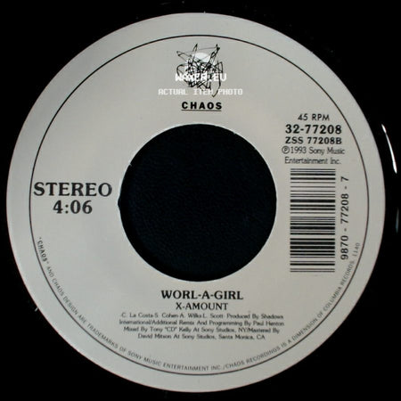 X-Amount / Worl-A-Girl - Worl-A-Girl / Jamaican Bobsledding Chant (From "Cool Runnings") side A