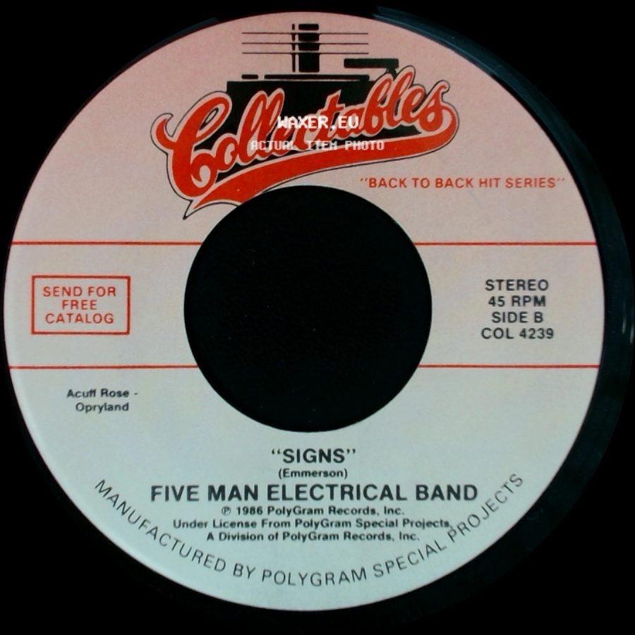 Blue Cheer / Five Man Electrical Band - Summertime Blues / Signs side B