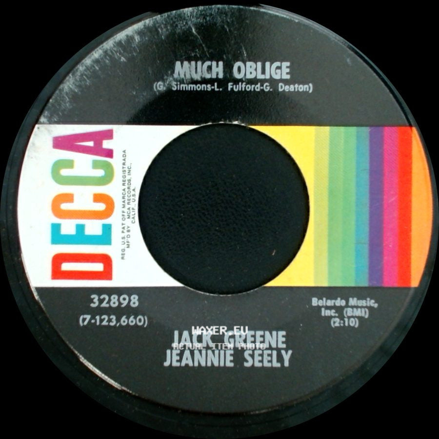 Jack Greene Jeannie Seely - Much Oblige / The First Day side A