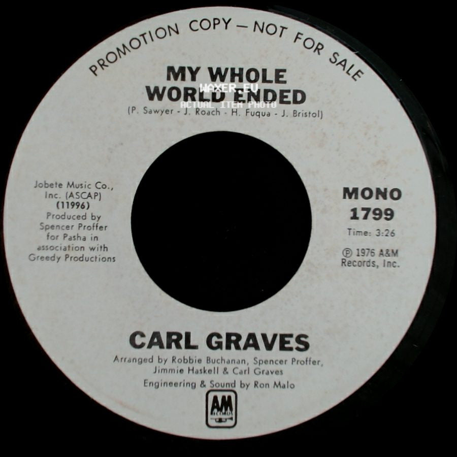 Carl Graves - My Whole World Ended / My Whole World Ended side B