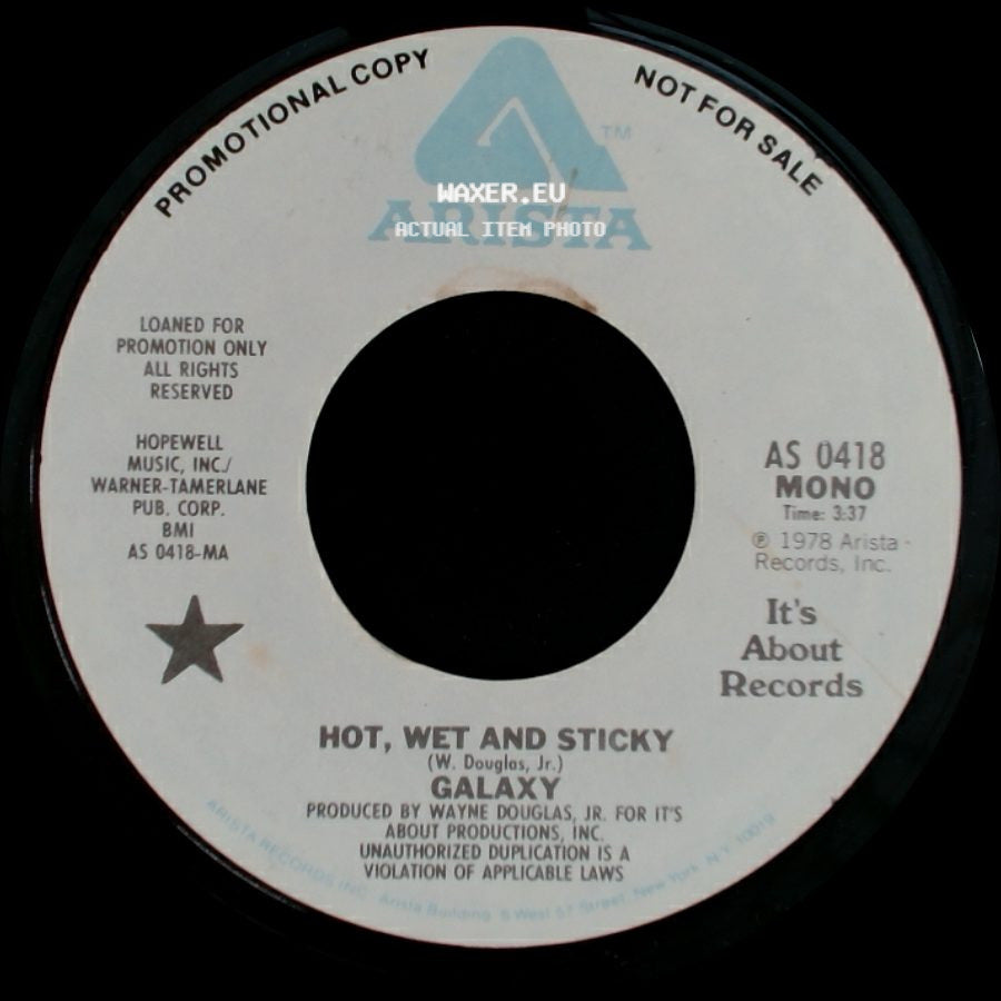 Galaxy - Hot, Wet And Sticky / Hot, Wet And Sticky side B