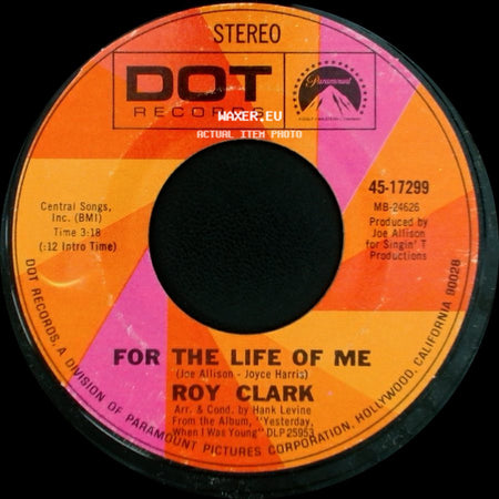 Roy Clark - September Song / For The Life Of Me side B