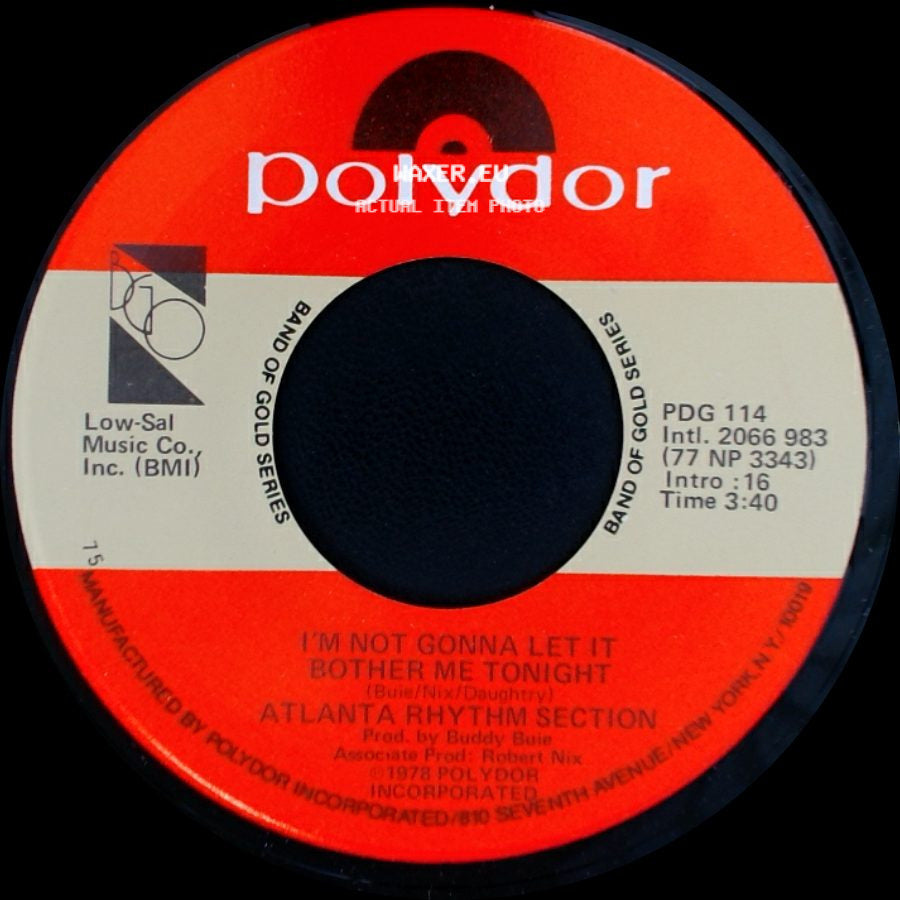 Atlanta Rhythm Section - I'm Not Gonna Let It Bother Me Tonight / Imaginary Lover side A