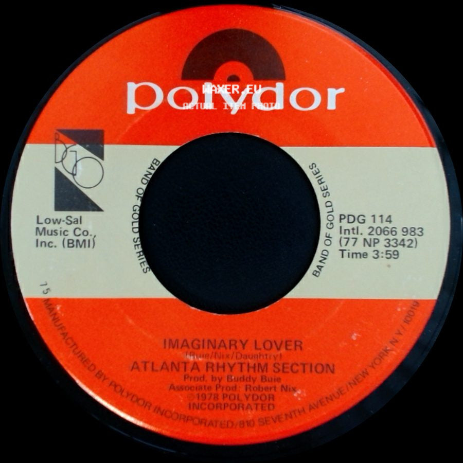 Atlanta Rhythm Section - I'm Not Gonna Let It Bother Me Tonight / Imaginary Lover side B