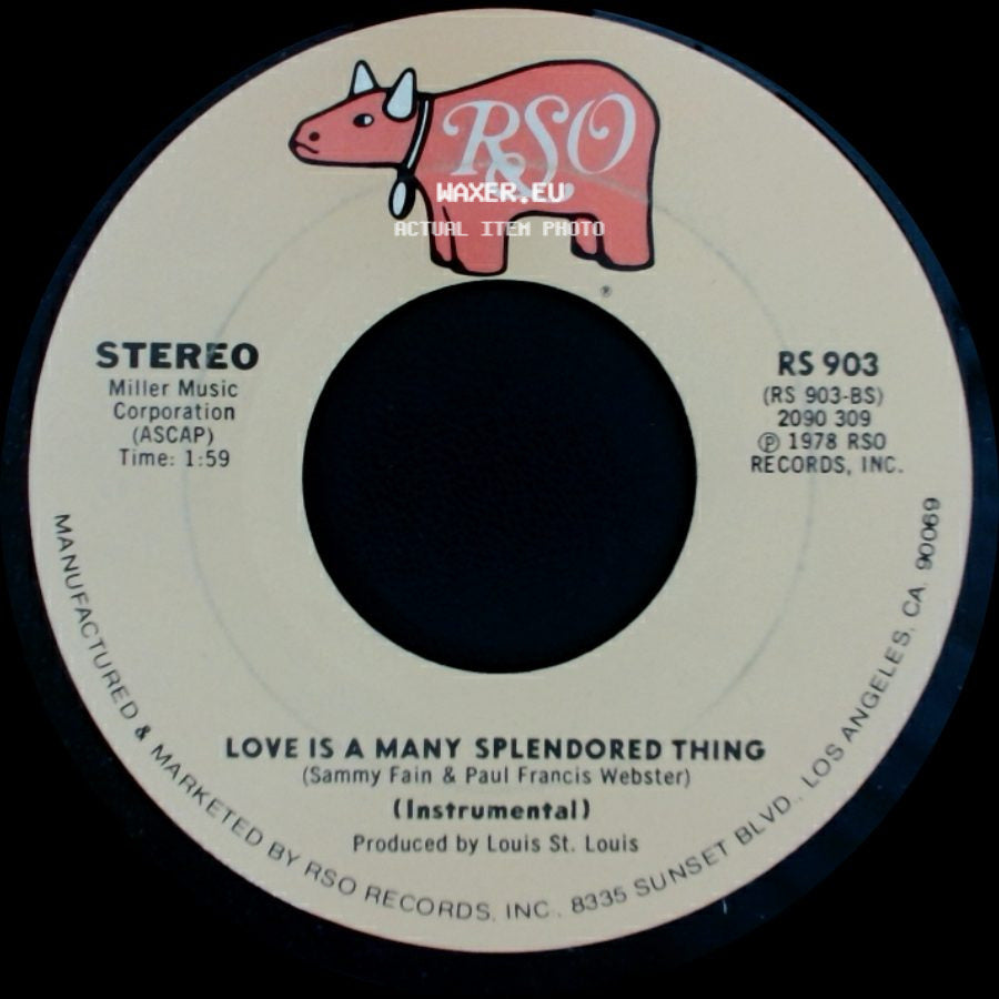 Olivia Newton-John - Love Is A Many Splendored Thing / Hopelessly Devoted To You side A