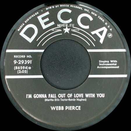 Webb Pierce - In The Jailhouse Now / I'm Gonna Fall Out Of Love With You side B