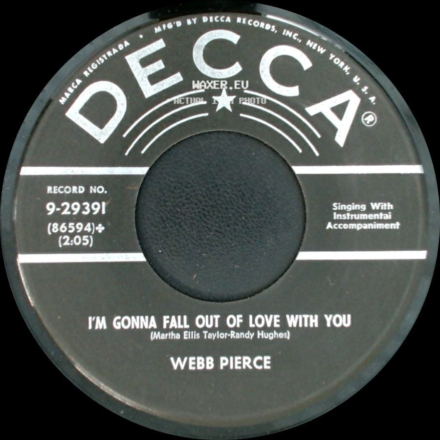 Webb Pierce - In The Jailhouse Now / I'm Gonna Fall Out Of Love With You side B