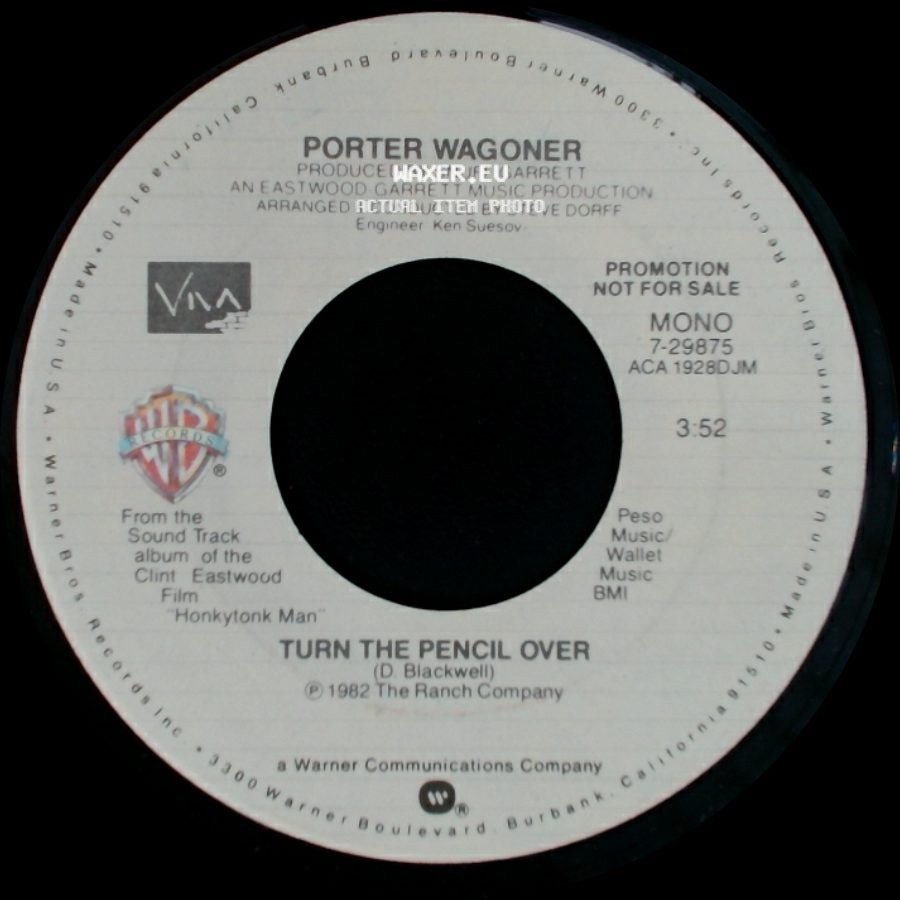 Porter Wagoner - Turn The Pencil Over / Turn The Pencil Over side B