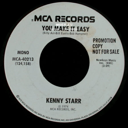 Kenny Starr - The Highway Of Love / You Make It Easy side B
