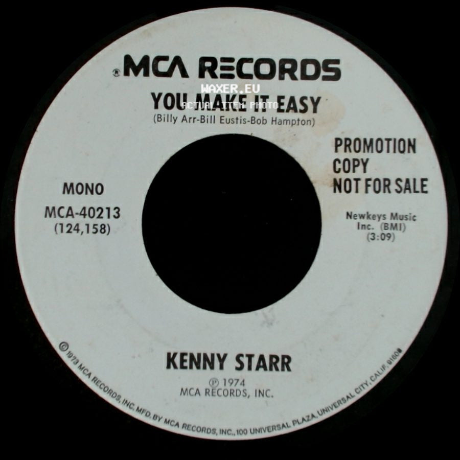 Kenny Starr - The Highway Of Love / You Make It Easy side B