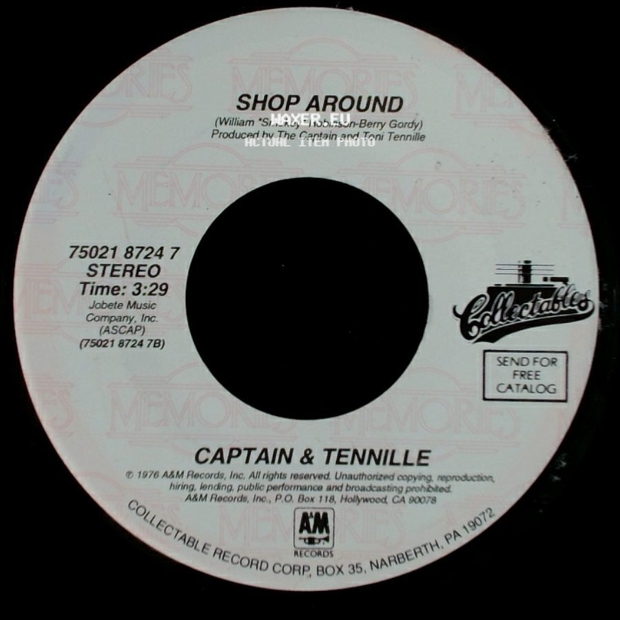 Captain & Tennille - Shop Around / You Never Done It Like That (Lp Version) side A