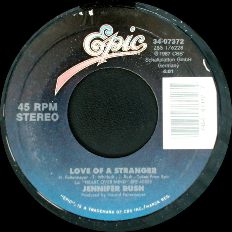 Jennifer Rush - Love Of A Stranger / Heart Over Mind (Remix) side A
