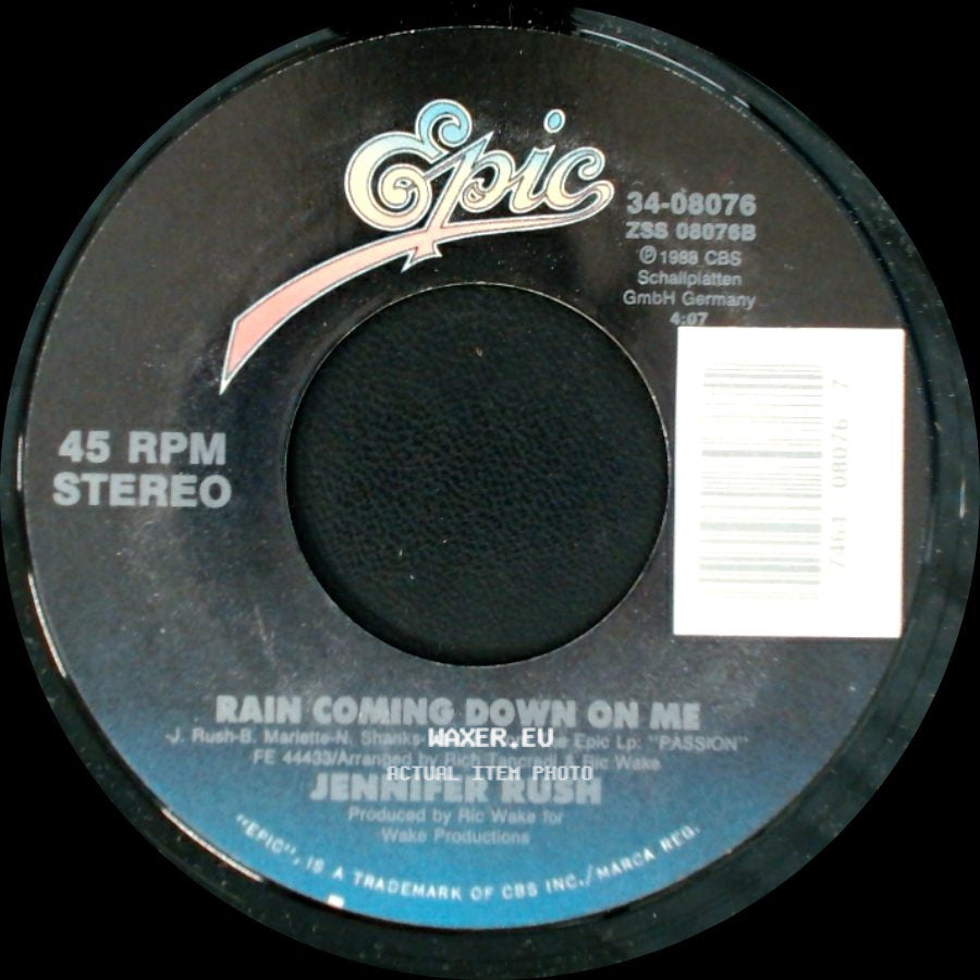 Jennifer Rush - Rain Coming Down On Me / You're My One And Only side A