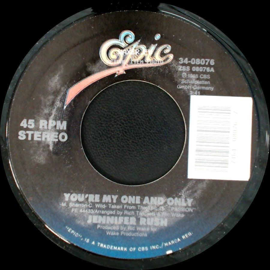 Jennifer Rush - Rain Coming Down On Me / You're My One And Only side B