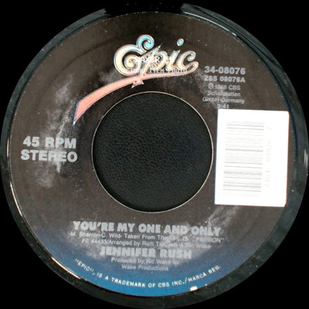 Jennifer Rush - Rain Coming Down On Me / You're My One And Only side B