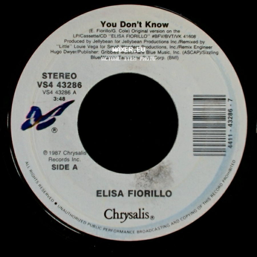 Elisa Fiorillo - You Don't Know / Gimme Special Love side A