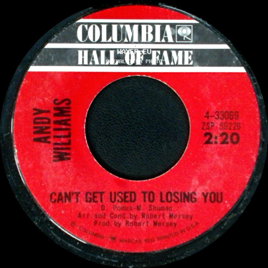 Andy Williams - Can't Get Used To Losing You / Hopeless side A