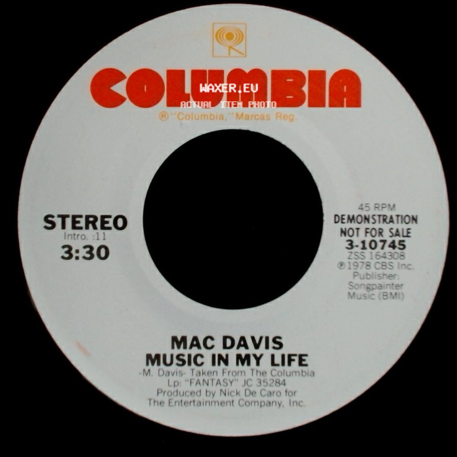 Mac Davis - Music In My Life / Music In My Life side A