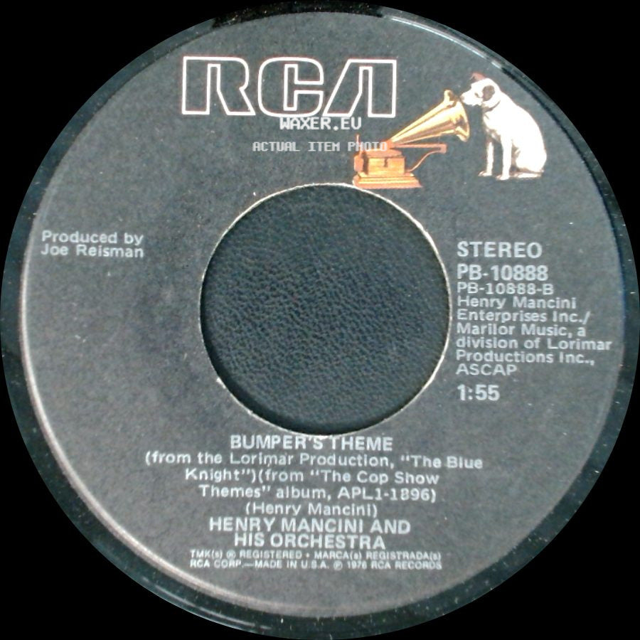 Henry Mancini And His Orchestra - Bumper's Theme / Theme From Charlie's Angels side A