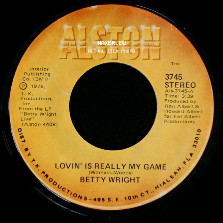 Betty Wright - A Song For You / Lovin' Is Really My Game side B