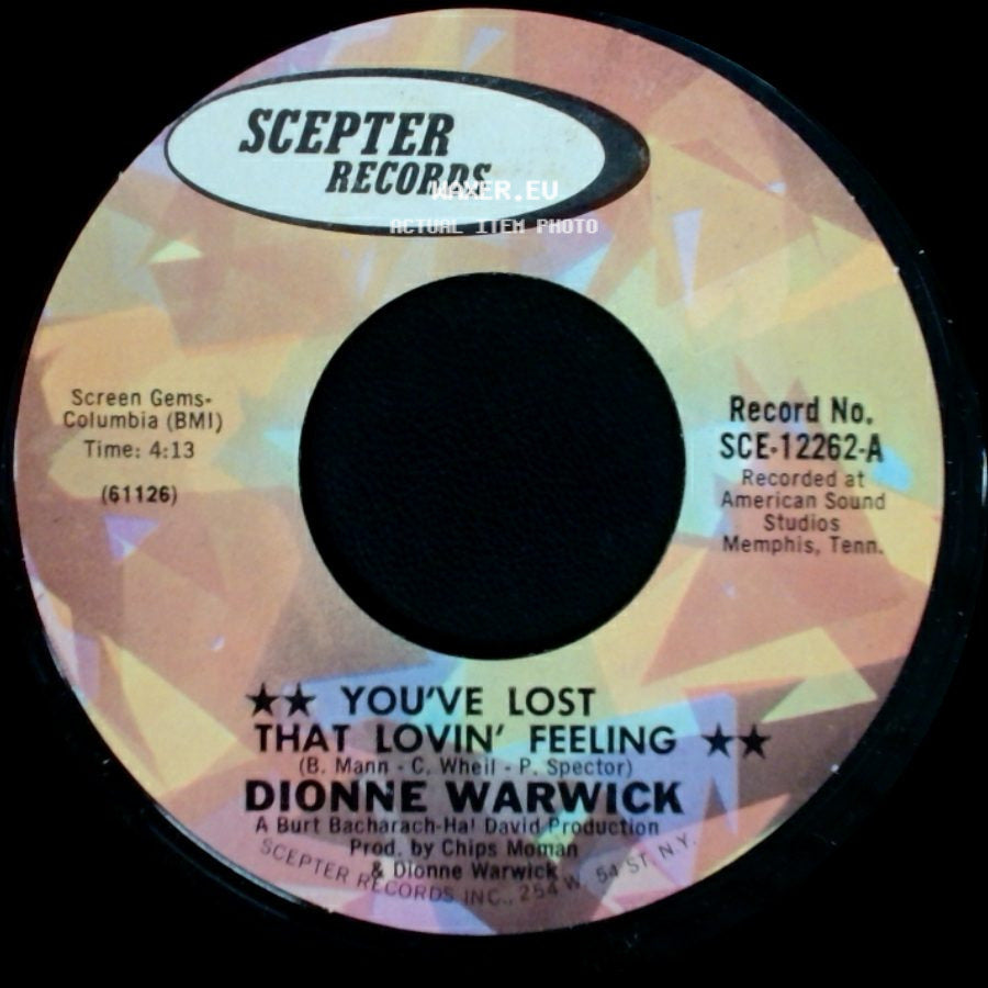Dionne Warwick - You've Lost That Lovin' Feeling / Window Wishing side A