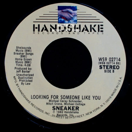 Sneaker - Don't Let Me In / Looking For Someone Like You side B