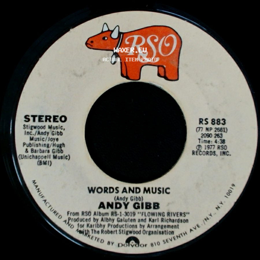 Andy Gibb - Words And Music / (Love Is) Thicker Than Water side A