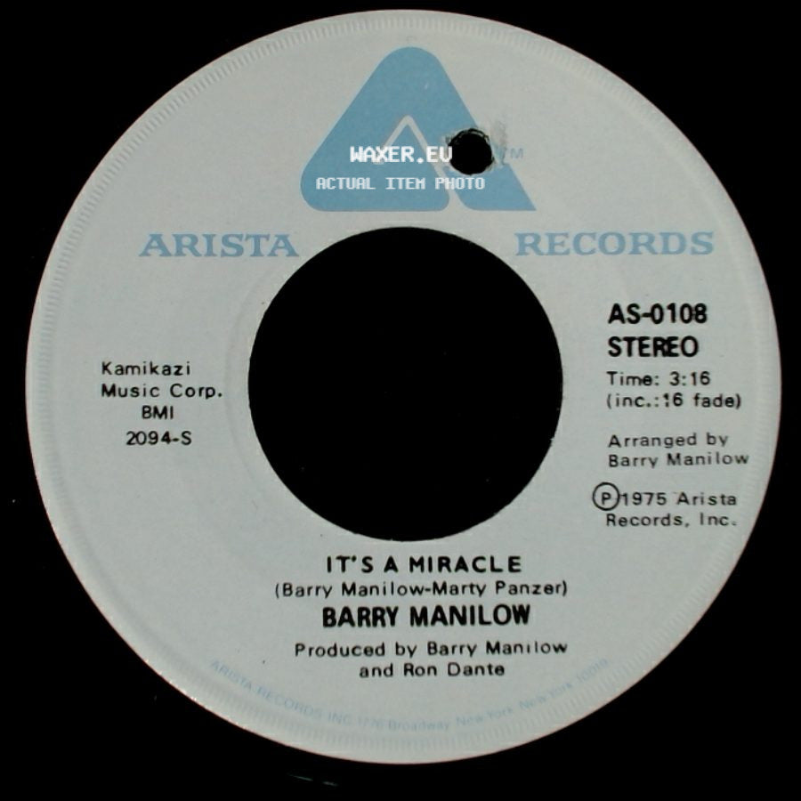 Barry Manilow - It's A Miracle / One Of These Days side A
