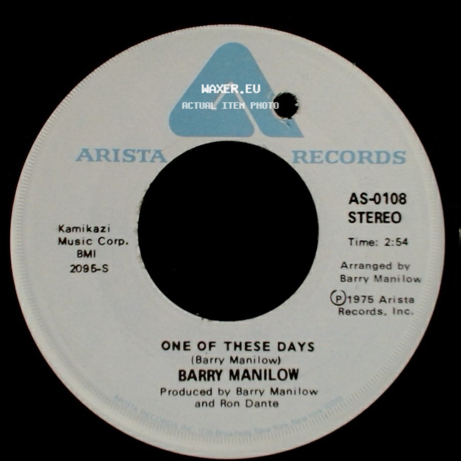 Barry Manilow - It's A Miracle / One Of These Days side B