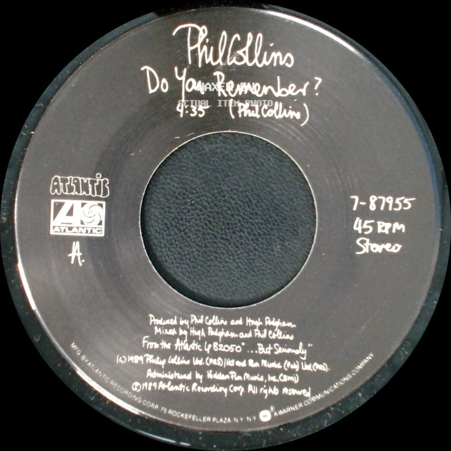 Phil Collins - I Wish It Would Rain Down (Demo) / Do You Remember? side B