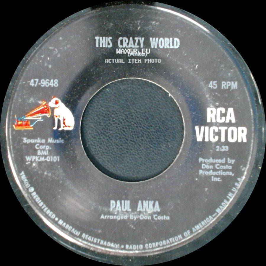 Paul Anka - This Crazy World / Goodnight My Love side A